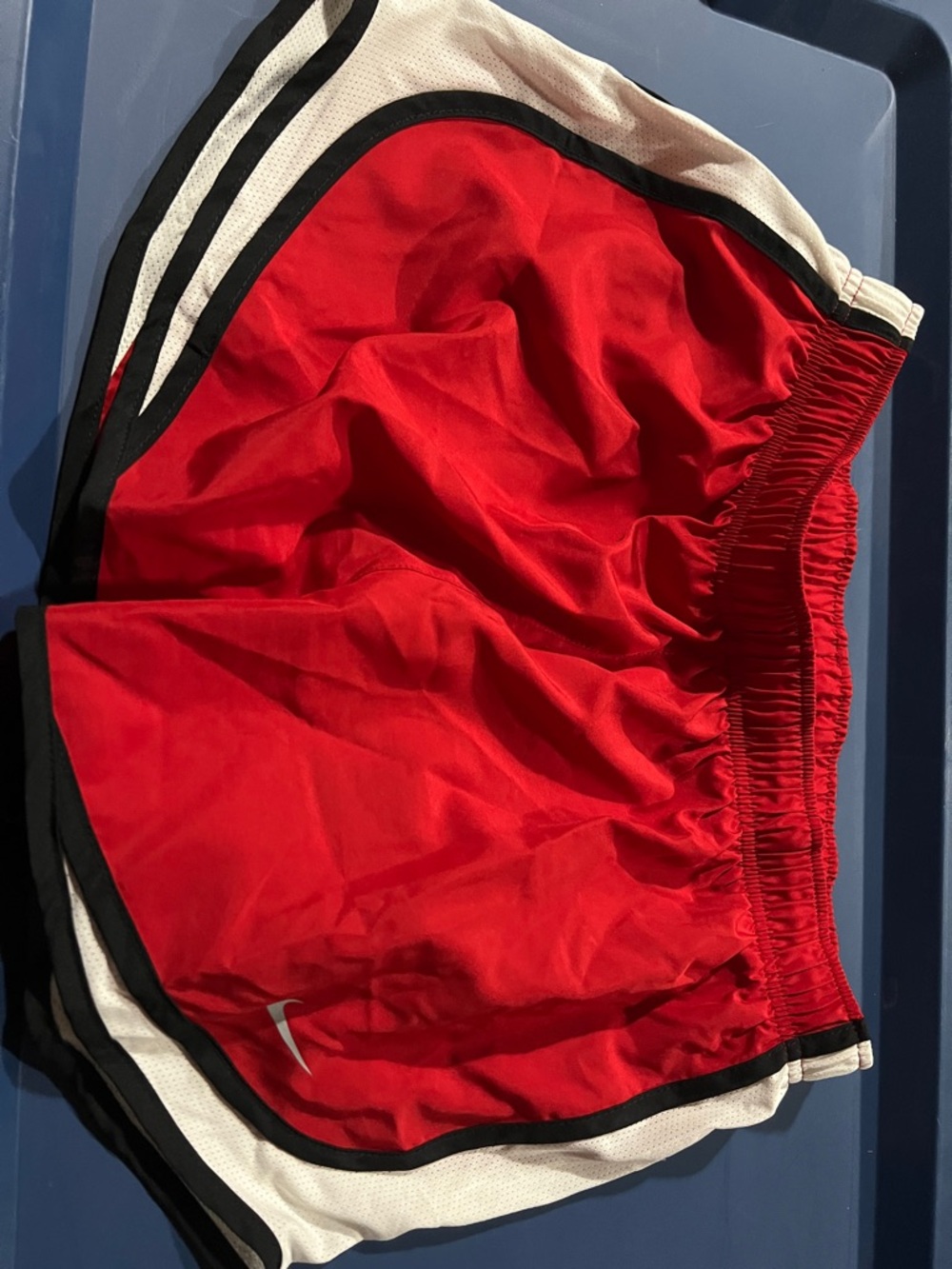 Nike Red Athletic Shorts with White & Black Accents